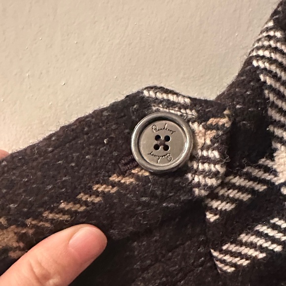 Burberry wool blend Checkered Trench Coat - Picture 6 of 10